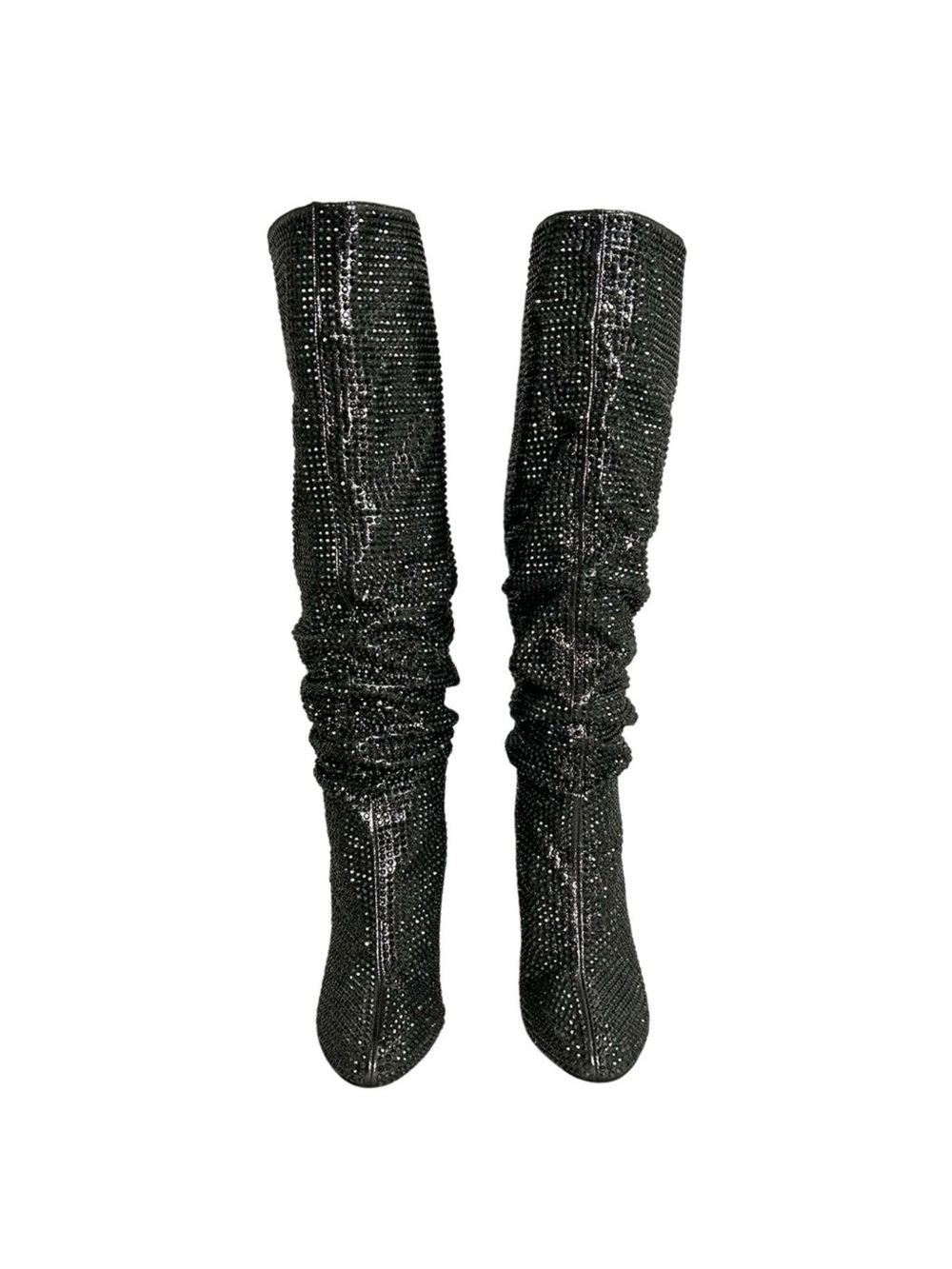 INC International Concepts Black Rhinestone Slouch Over-the-Knee Boots